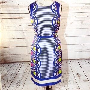 Signature by Robbie Bee Striped Geometric Dress Size 6